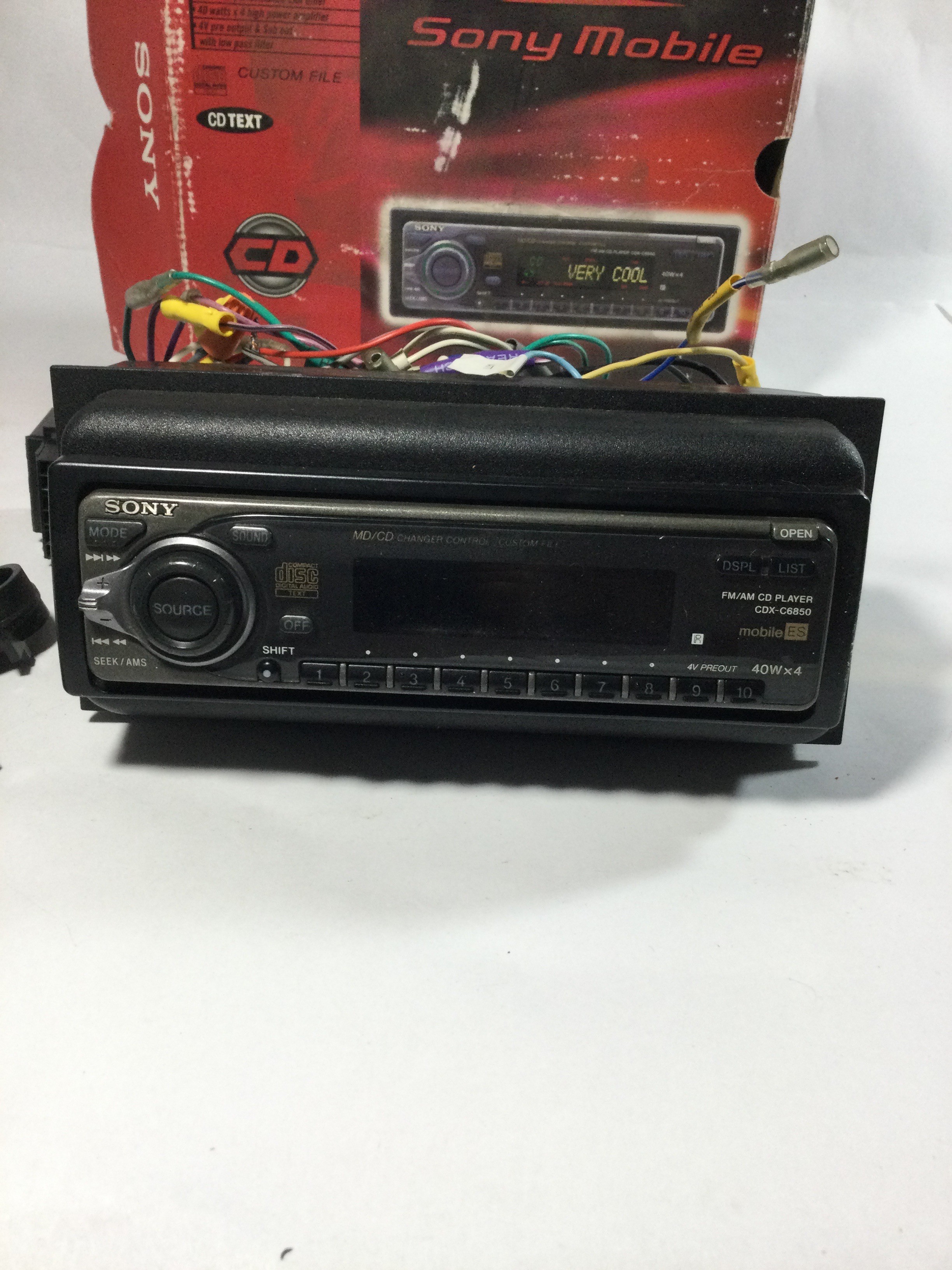 Sony AM/FM compact disc player in box