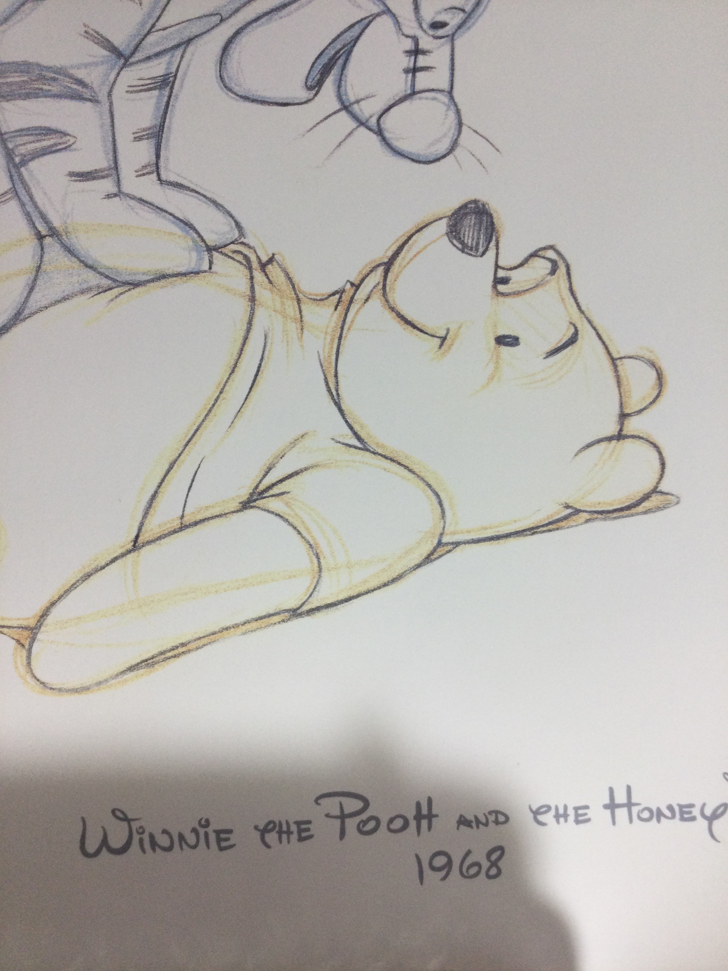 3 drawn pictures of Walt Disney characters
