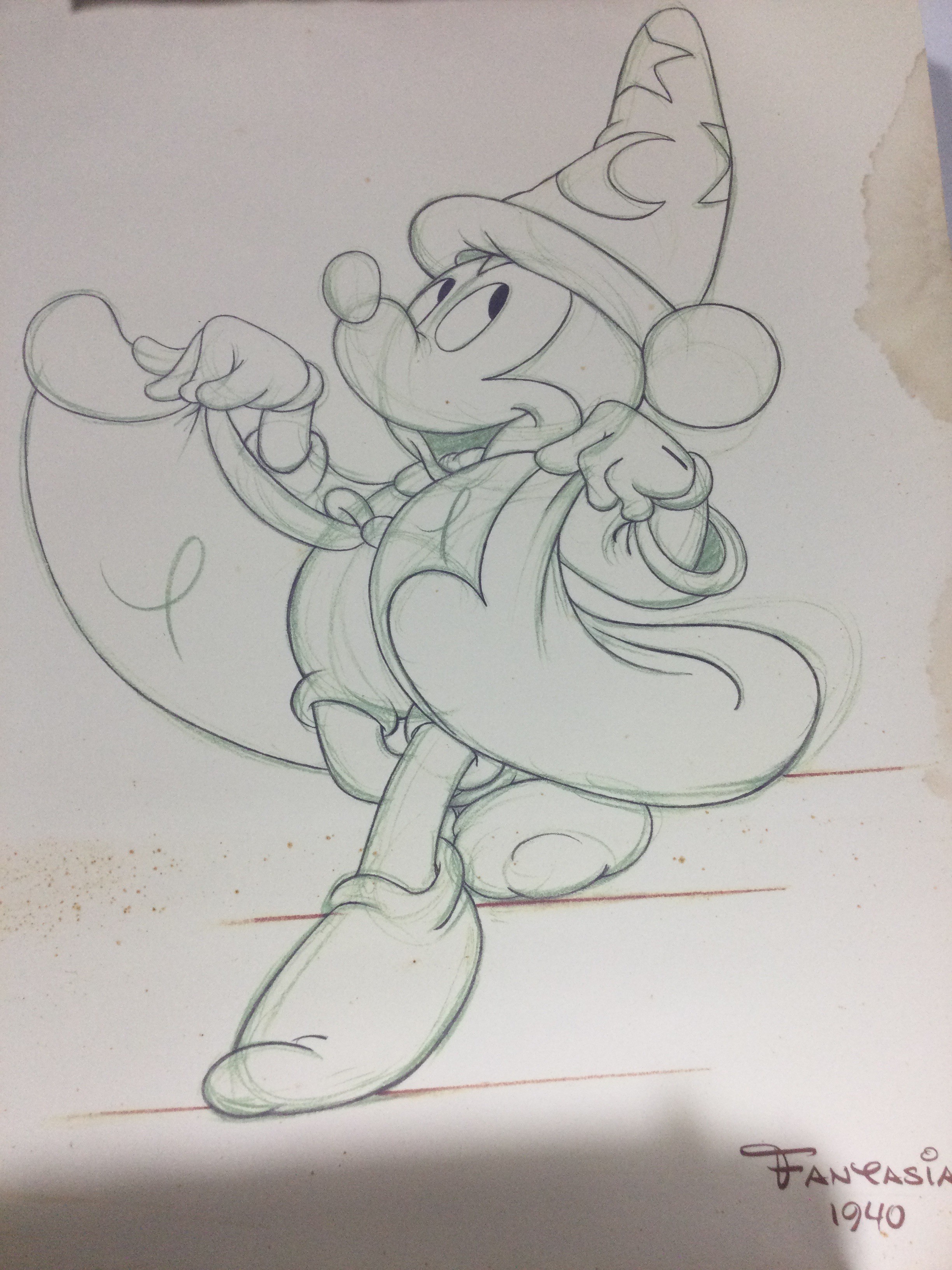 3 drawn pictures of Walt Disney characters