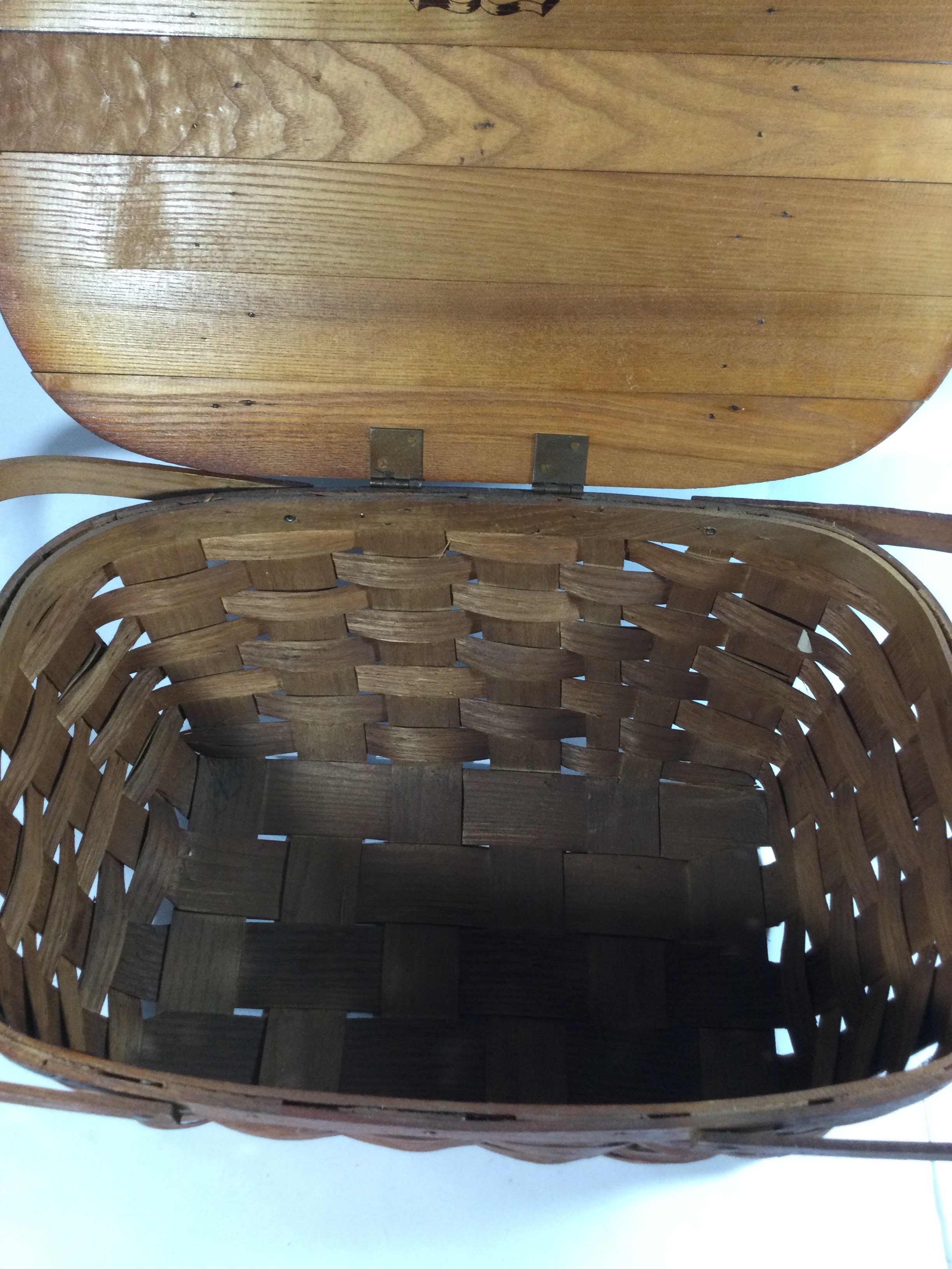 Vintage Woven Picnic Basket