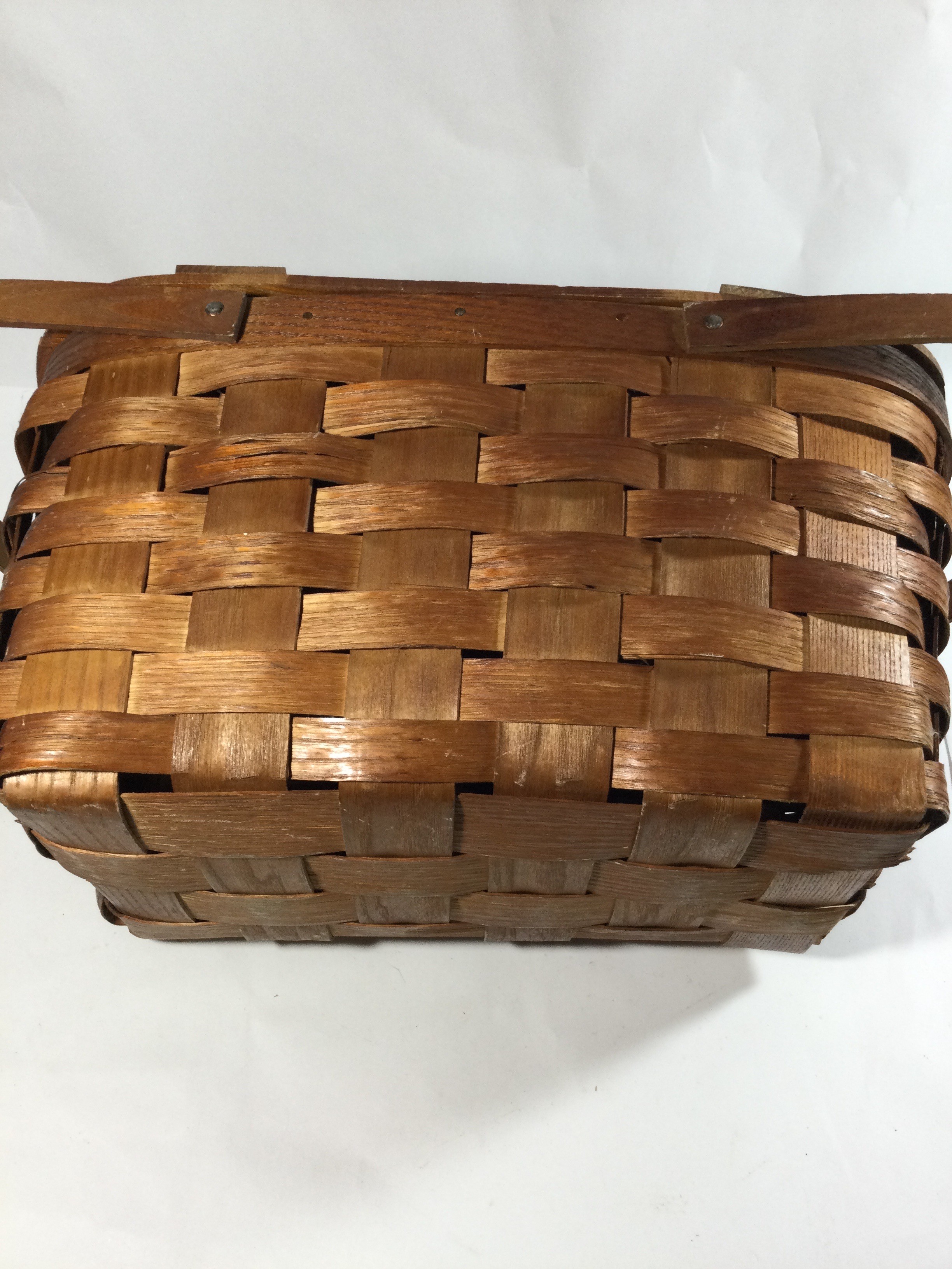 Vintage Woven Picnic Basket