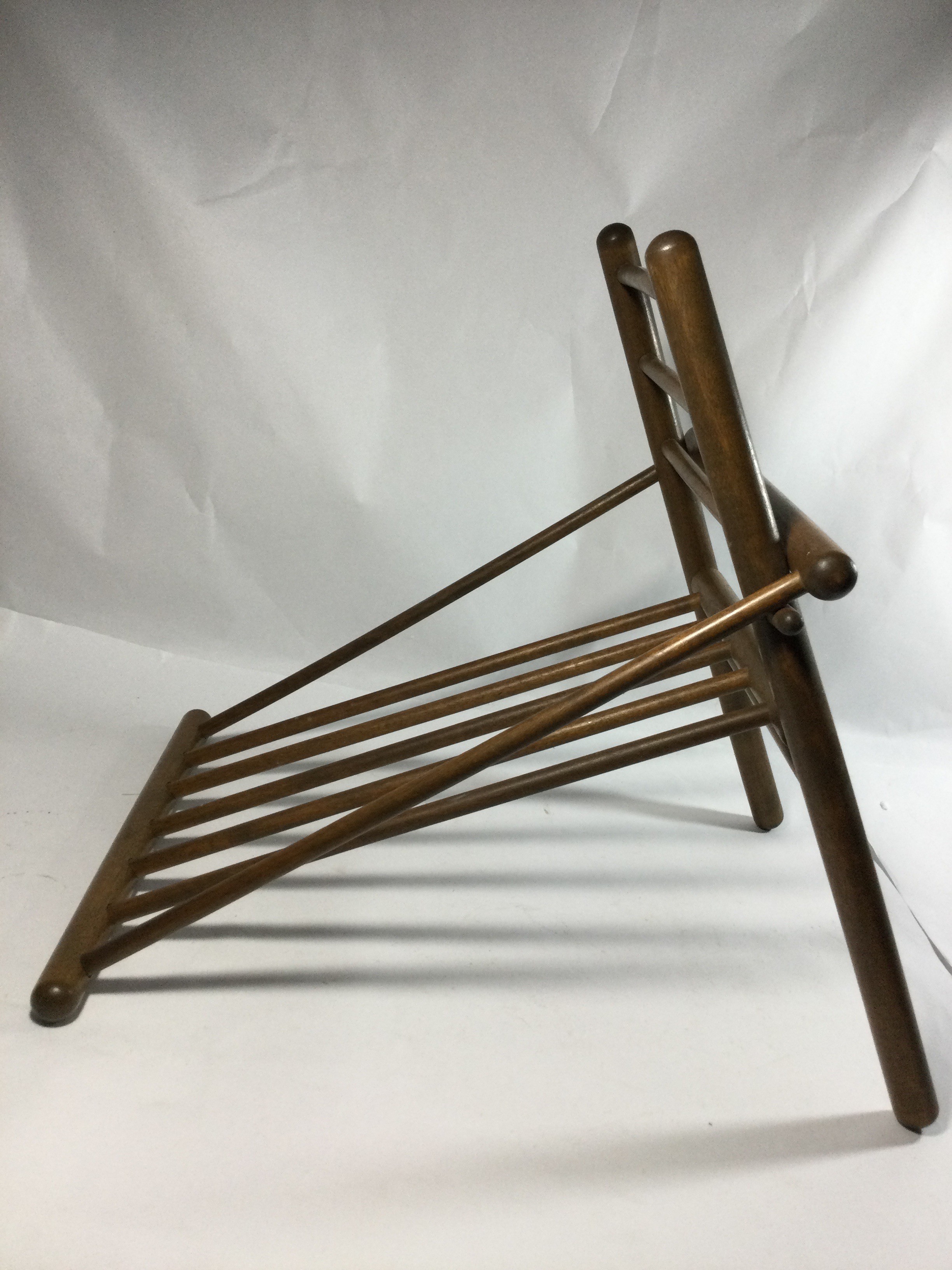 Vintage Walnut Folding Gout Foot Stool