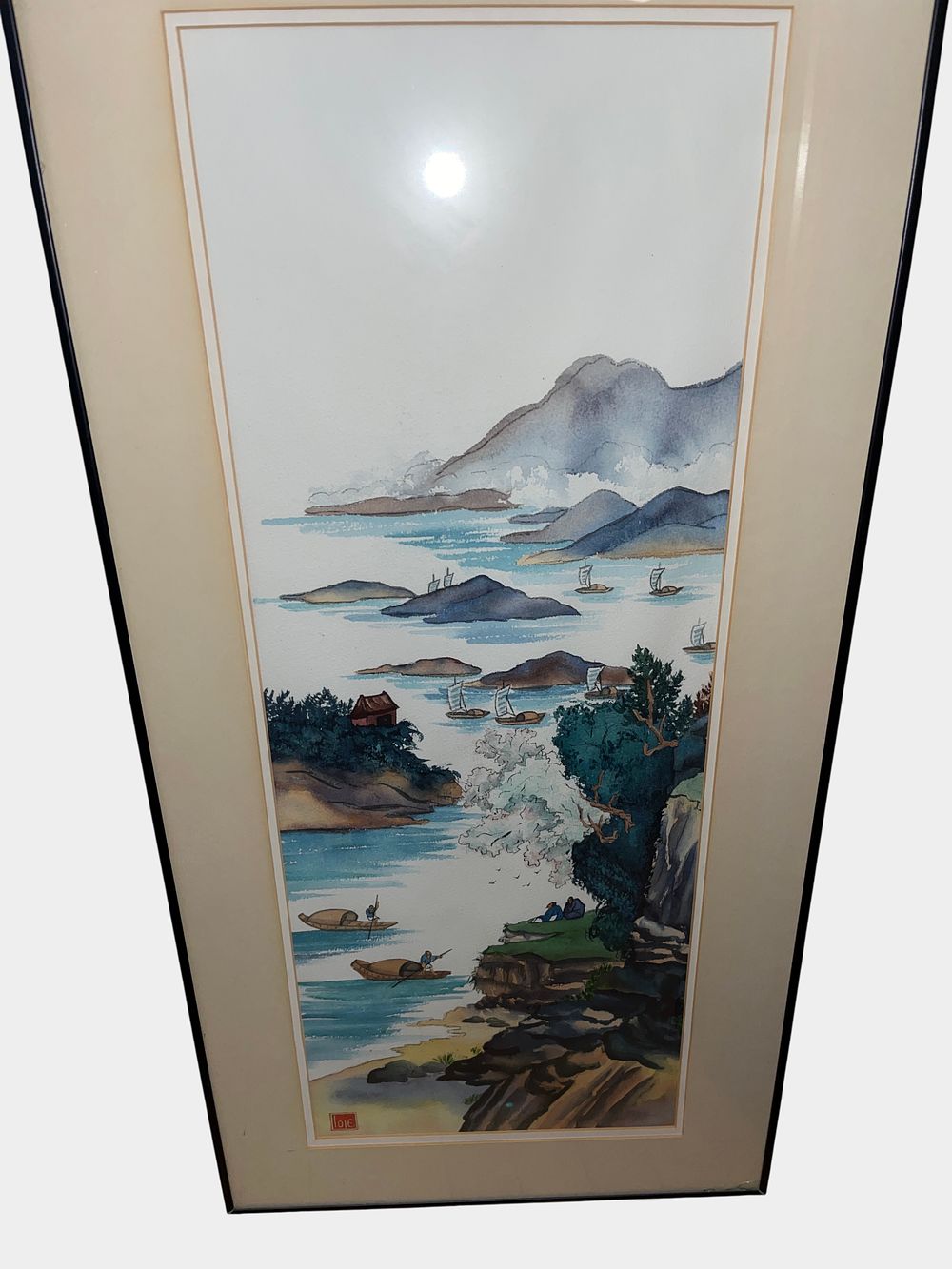 Lot 405: East Asian Contemporary Landscape Watercolor