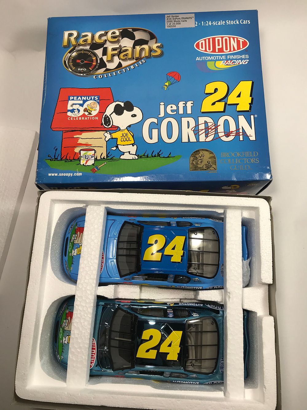 Lot 1001: Jeff Gordon Peanuts #24 DuPont 2-car set