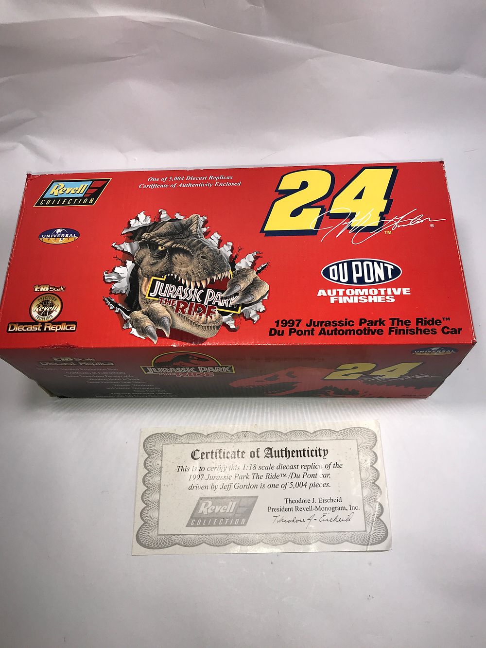 Lot 1019: Jeff Gordon #24 Jurassic Park the Ride Diecast