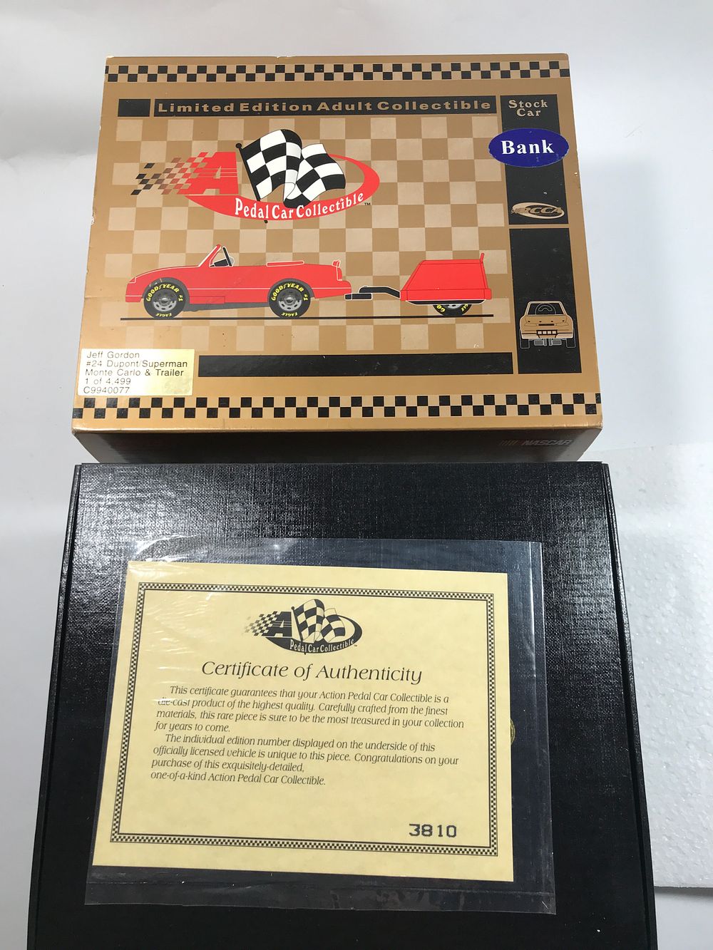 Lot 1032: Jeff Gordon #24 DuPont Superman Pedal Car