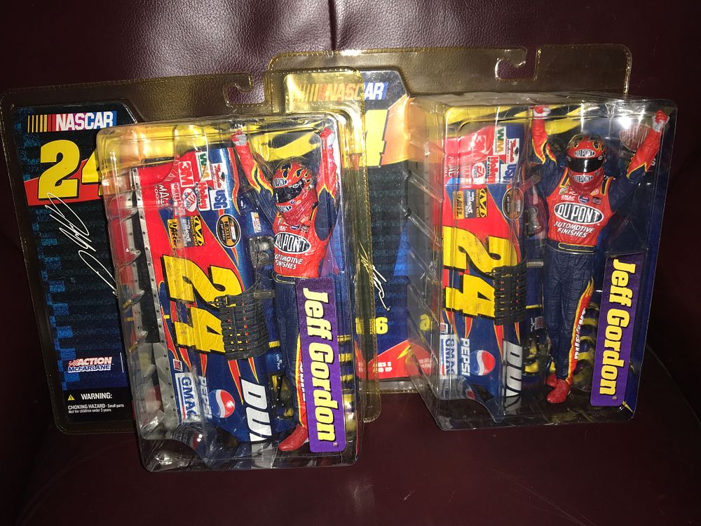 Lot 1038: Jeff Gordon NASCAR Action Figures (2)