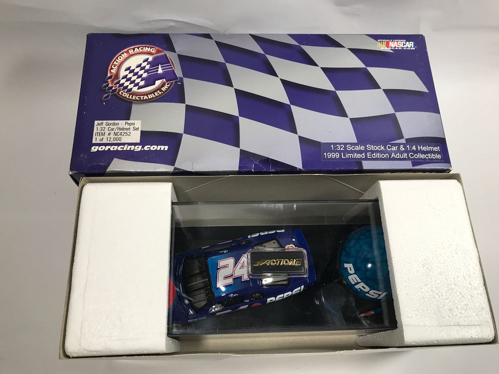 Lot 1059: Jeff Gordon #24 Pepsi Car & Helmet Set NIB