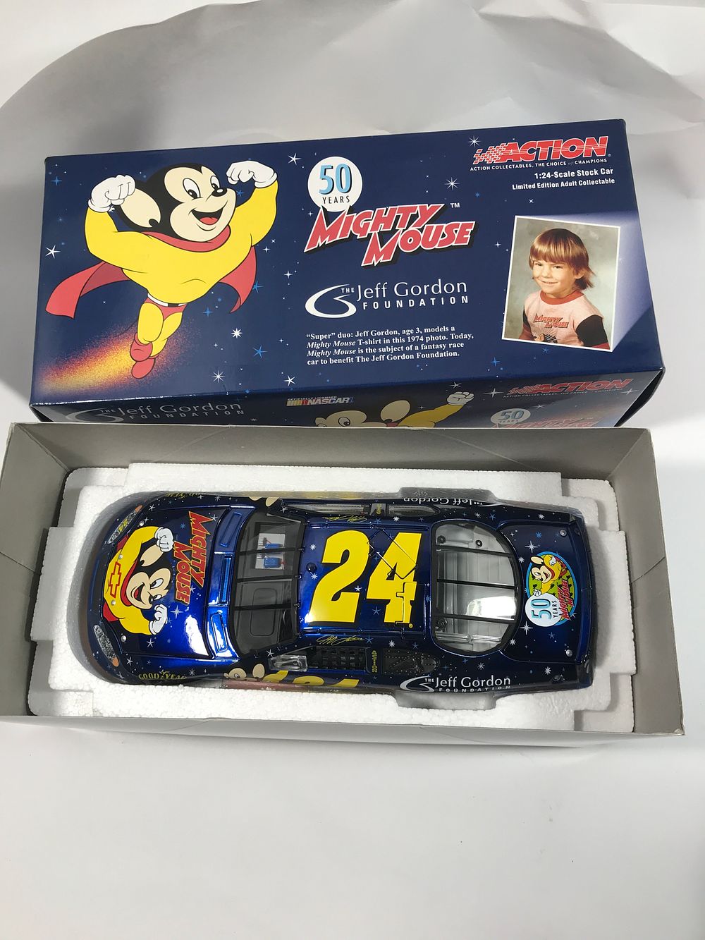 Lot 1096: Jeff Gordon Foundation Mighty Mouse Diecast