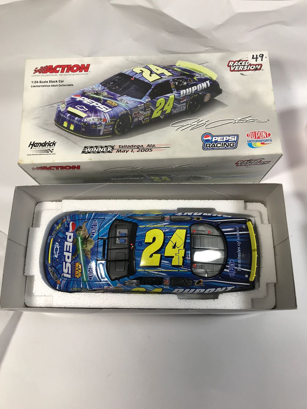 Lot 1106: Raced Version #24 Jeff Gordon Talladega Win 2005
