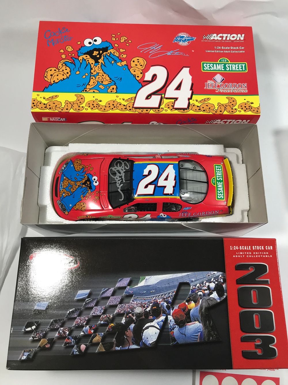 Lot 1108: Sam Bass Signed Jeff Gordon #24 Cookie Monster