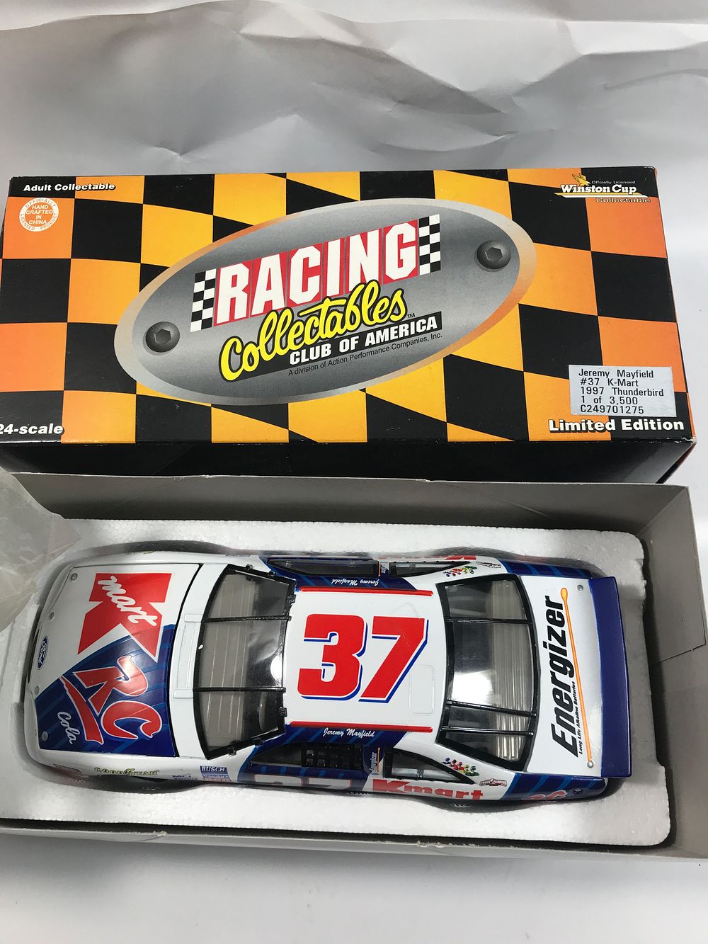 Lot 336: Jeremy Mayfield #37 KMart RC Cola Diecast