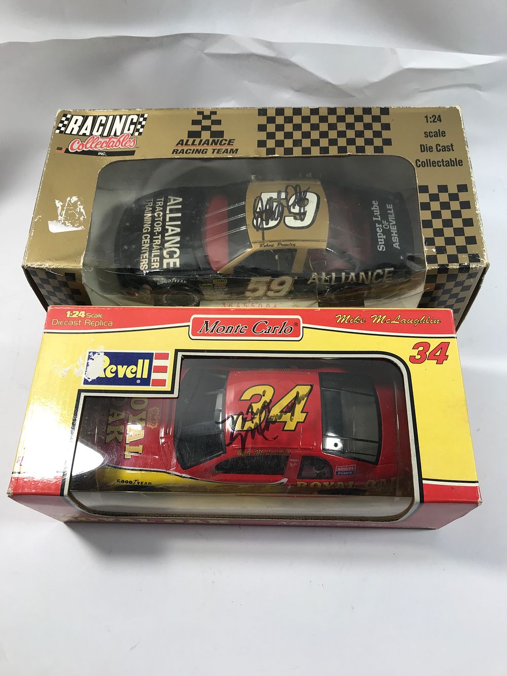 Lot 585: Autographed NASCAR Diecast Cars (2) Robert Pressley & Mike McLaughlin