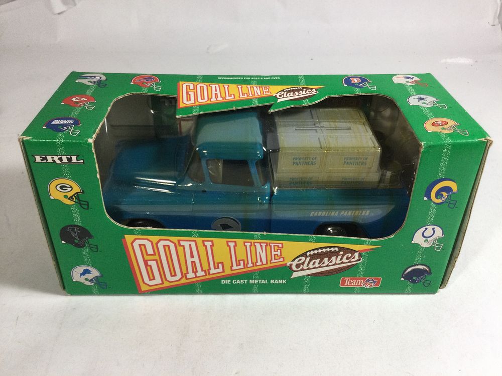 Lot 300: ERTL Goal Line Classics 1955 Chevy Pickup - Carolina Panthers