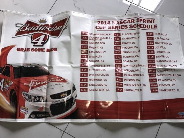 Lot 58: Kevin Harvick 2014 Schedule Banner -Championship