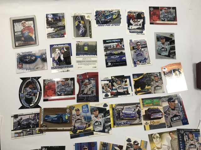 Lot 60: Jimmie Johnson Card Collection w/ 1 Jeff Gordon