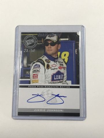 Lot 69: 2008 Press Pass Authentic Jimmie Johnson 23/50