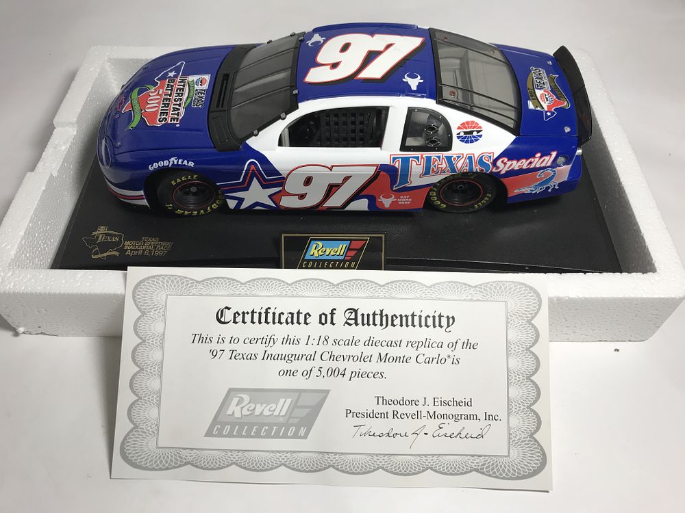 Lot 717: 1:18 scale Diecast 97 Texas Inaugural Car