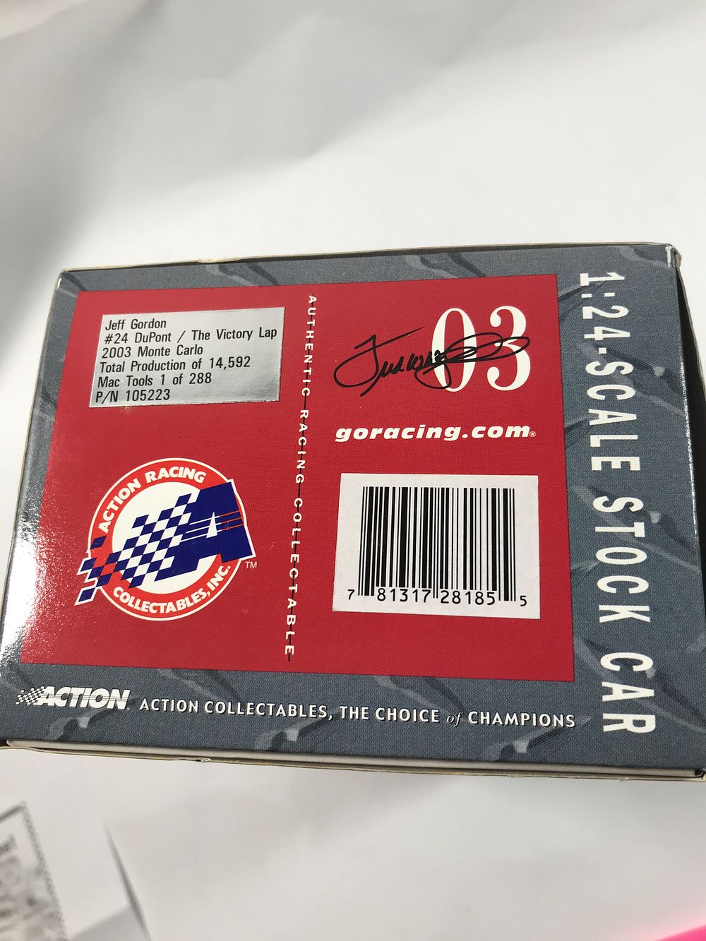 Lot 1125: Jeff Gordon #24 DuPont The Victory Lap