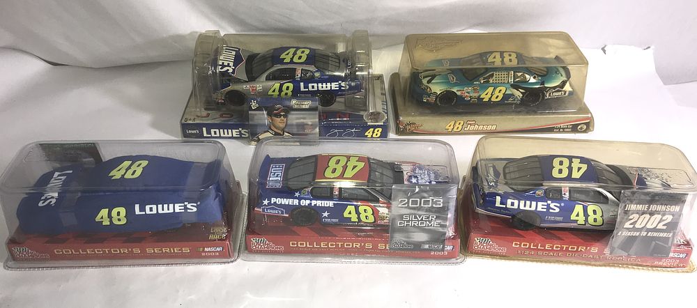 Lot 929: 5 Jimmie Johnson 1:24 scale stock car collectibles