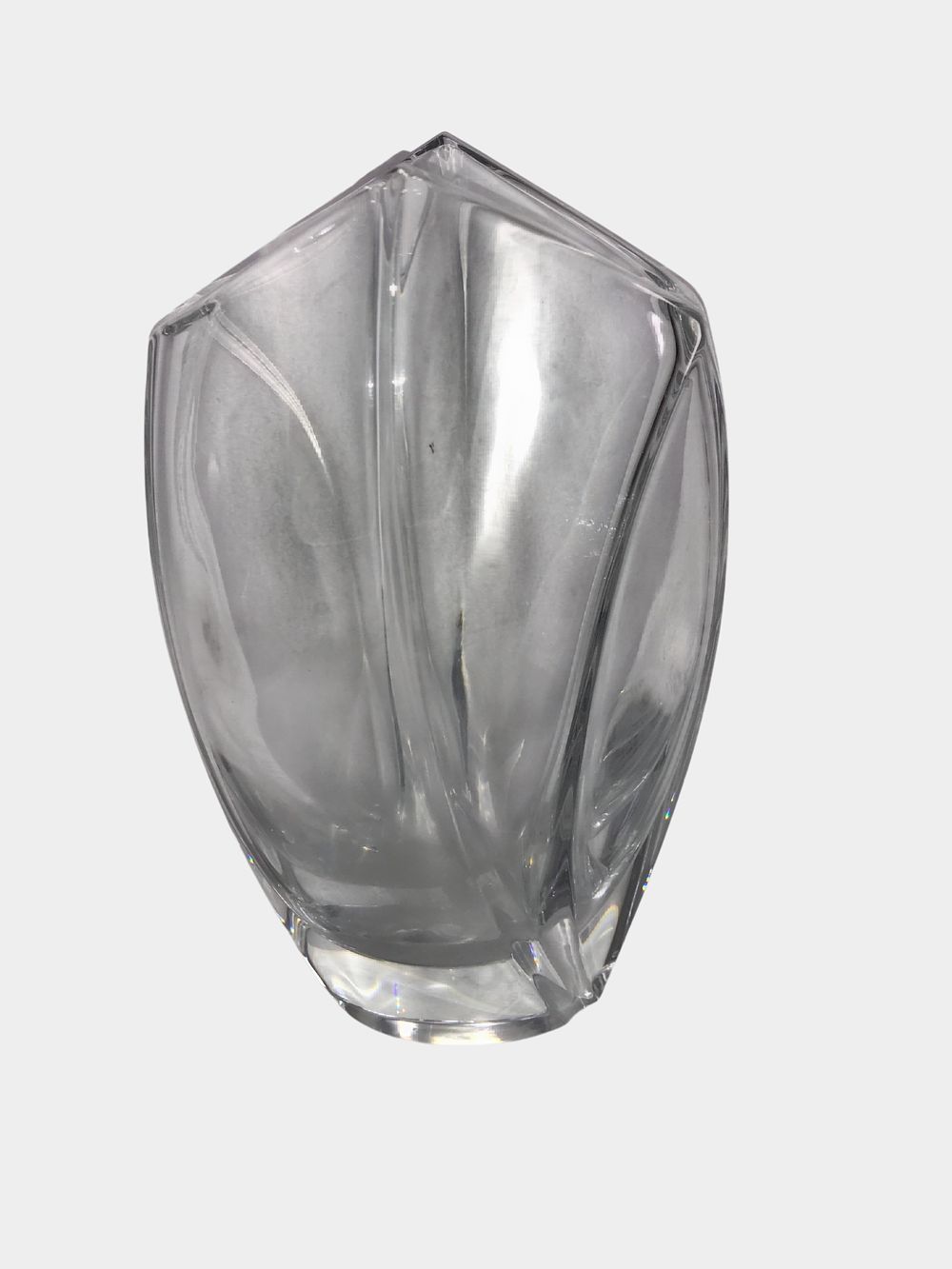 Lot 10: Baccarat Robert Rigot Giverny Clear Crystal Vase