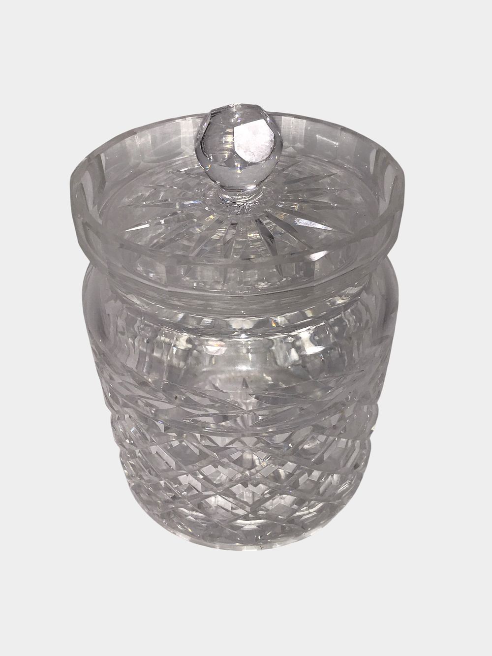 Lot 12: Waterford Glandore Pattern Biscuit Barrel w/ Lid