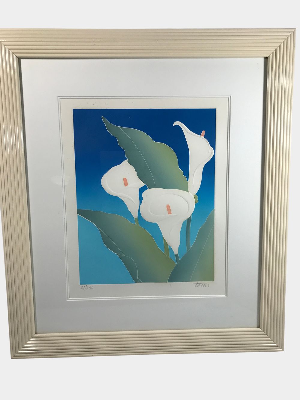 Lot 301: Fernando Torm Signed and Numbered Calla Aquatint Etching 1985