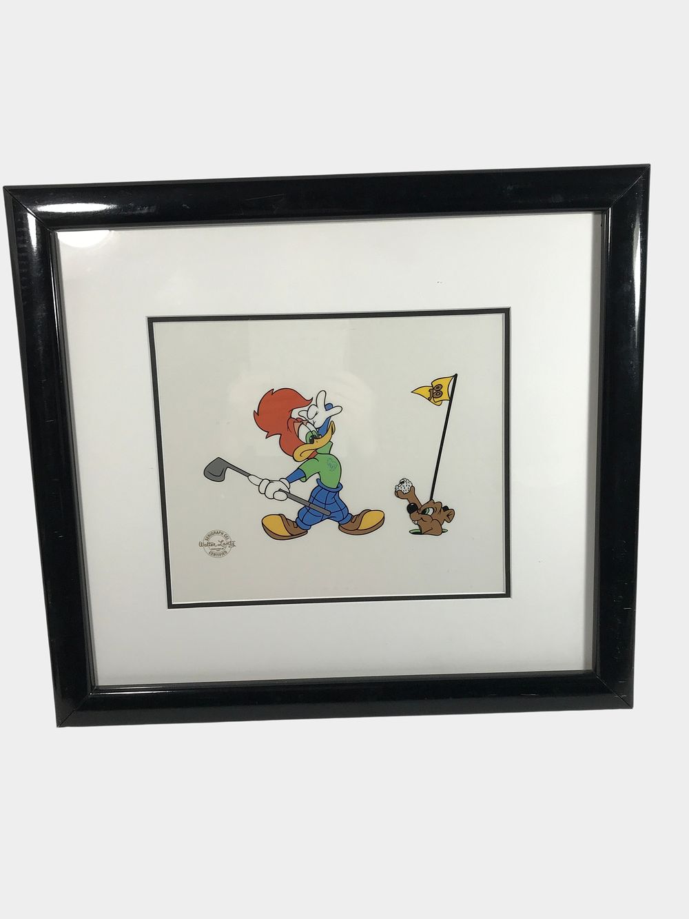 Lot 312: Walter Lantz Productions Woody Woodpecker Hole in One Certified Serigraph Cel