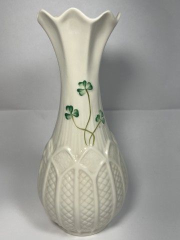 Lot 3: Beleek Shamrock Thistle Donegal Vase