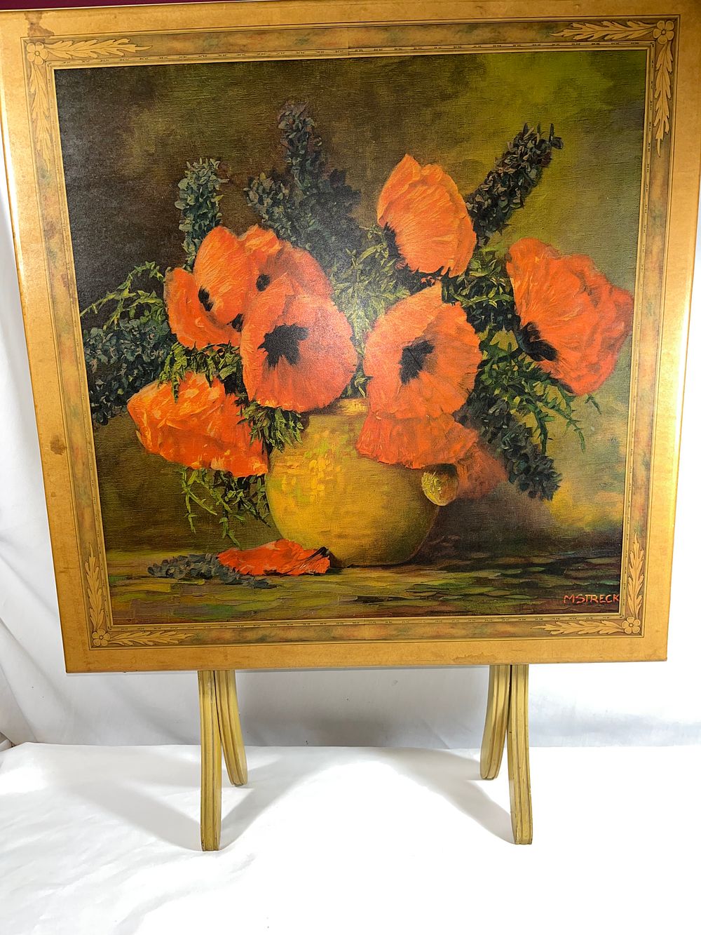 Lot 8: Streckenbach Vintage Bridge Folding Table