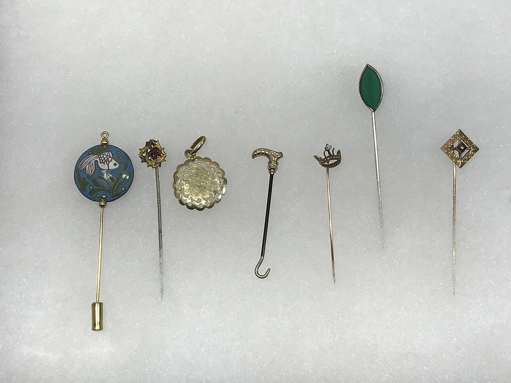 Lot 14: Stickpin Collection with Pendant