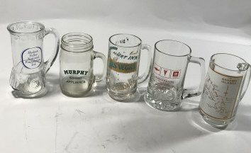 Lot 63: Glass Beer Mugs included are Hudson Valley,