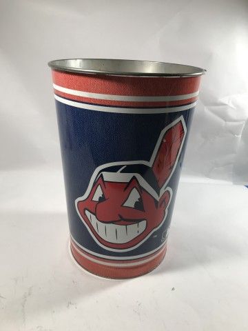 Lot 66: Vintage 1996 MLB Cleveland Indians Wastebasket