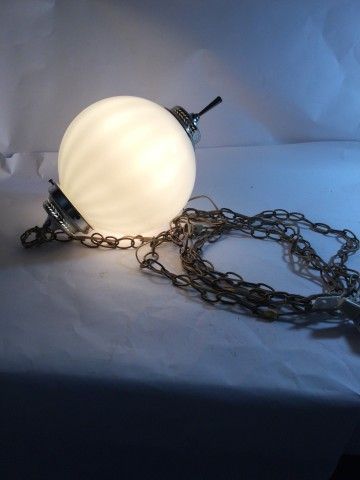 Lot 113: MCM Retro Hanging Swag Lamp