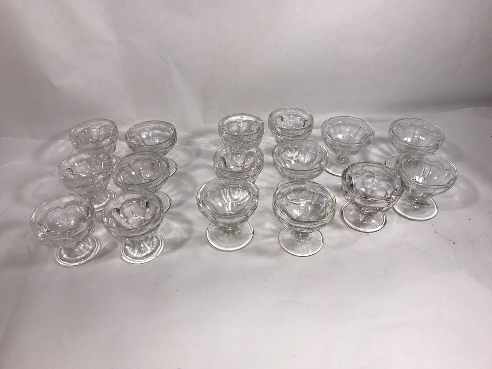 Lot 239: Fancy Glass Dessert Cups - 16 total