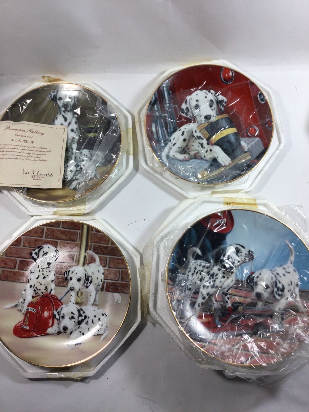 Lot 246: Princeton Gallery Dalmatian Dog Plates