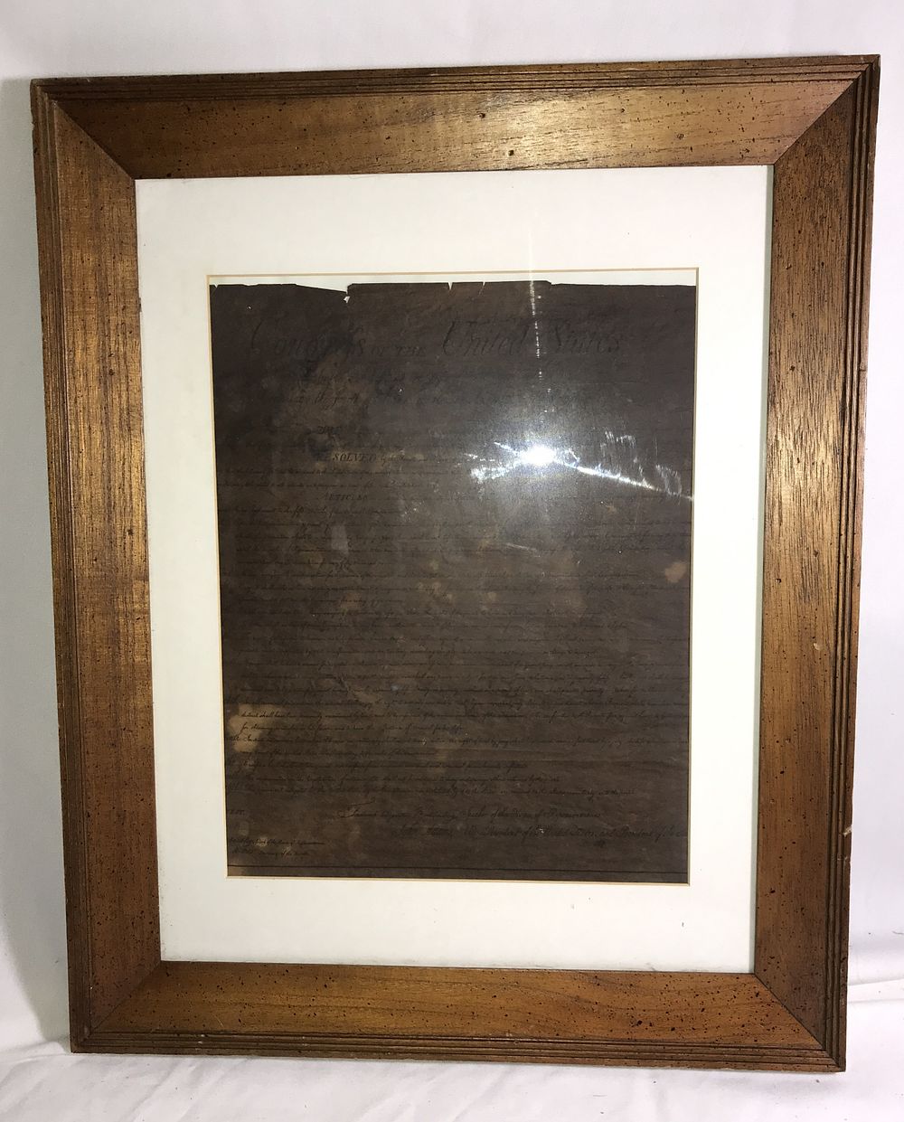 Lot 317: Bill of Rights of the United States Framed