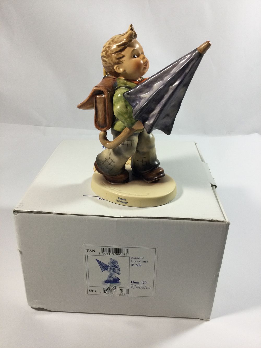 Lot 404: Hummel Figurine #420 Is It Raining?
