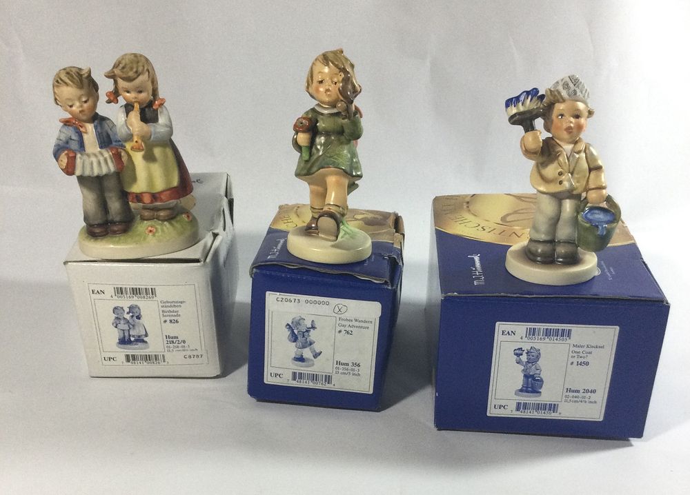 Lot 406: 3 Hummels Figurines in original boxes