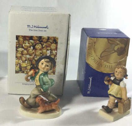 Lot 408: Hummel Figurines in org boxes: 2059 Merry Wishes &