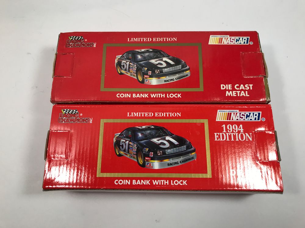 Lot 534: Limited Edition 1994 Diecast Banks NASCAR #51