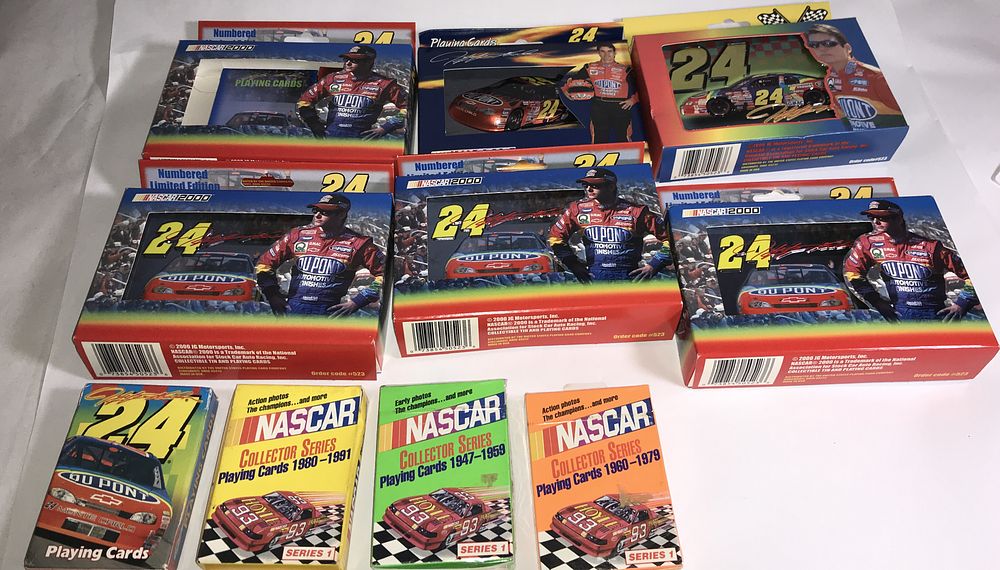 Lot 612: Jeff Gordon Playing Cards and Collectible Tins