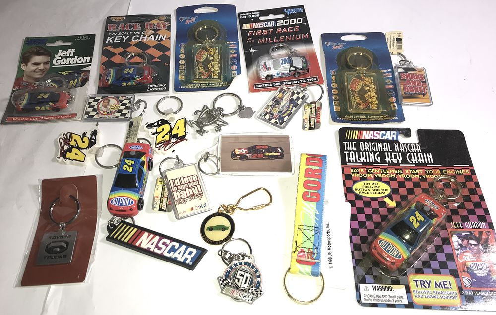 Lot 619: Jeff Gordon Keychain Collection