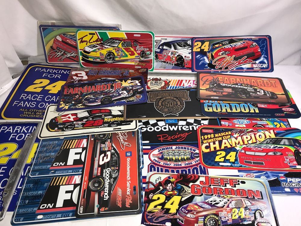 Lot 621: NASCAR License Plate Collection
