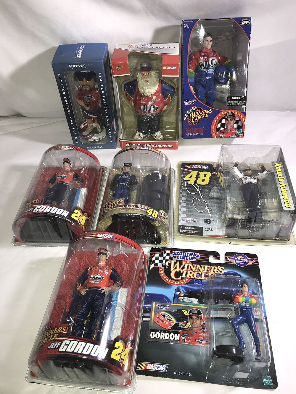 Lot 625: NASCAR Figurines Jeff Gordon & Santa