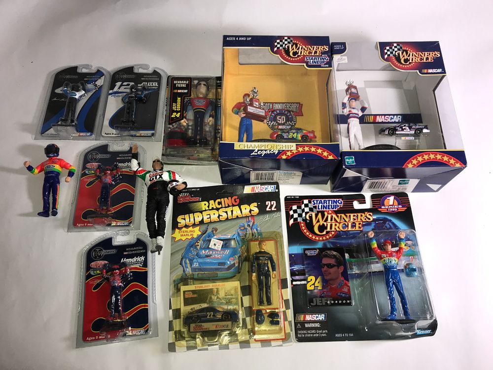 Lot 634: NASCAR Driver Action Figures Most are All New
