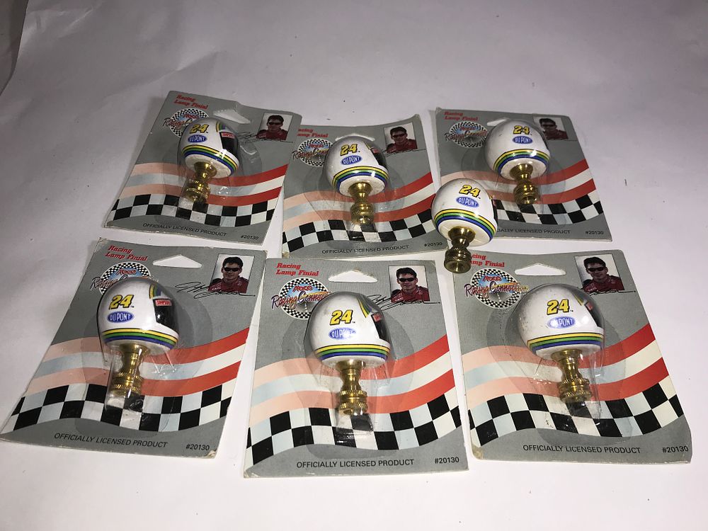 Lot 638: Jeff Gordon Helmet Lamp Finial Collection