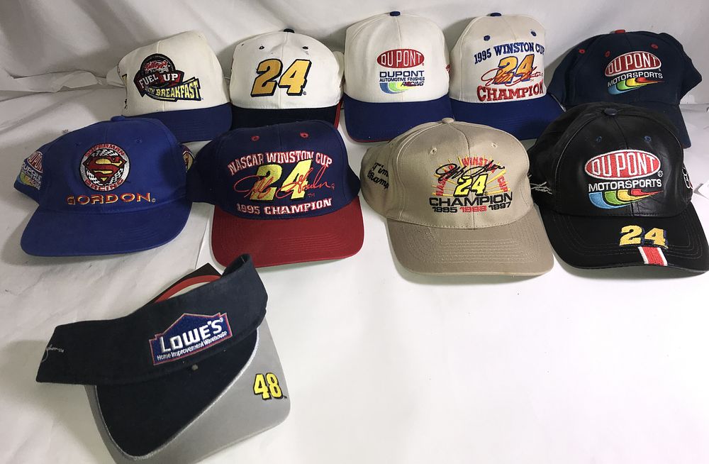 Lot 640: NASCAR Jeff Gordon #24 Hat Collection Plus