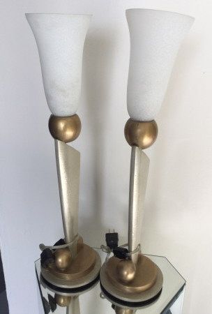 Lot 123: Pair of Vintage Post Modern Lam Lee Table Lamps