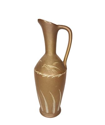 לפיד - לפיד. אגרטל קרמיקה ישראלית תוצרת לפיד, תבנית שנועדה לעיתים עבור כדי יין. גלזורה חום מט 